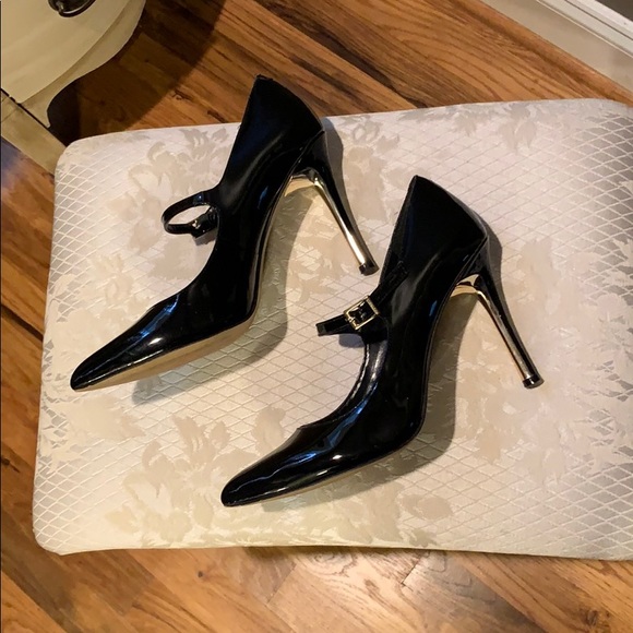 Vince Camuto Shoes - Vince Camuto Black stilettos , gold accent  heel